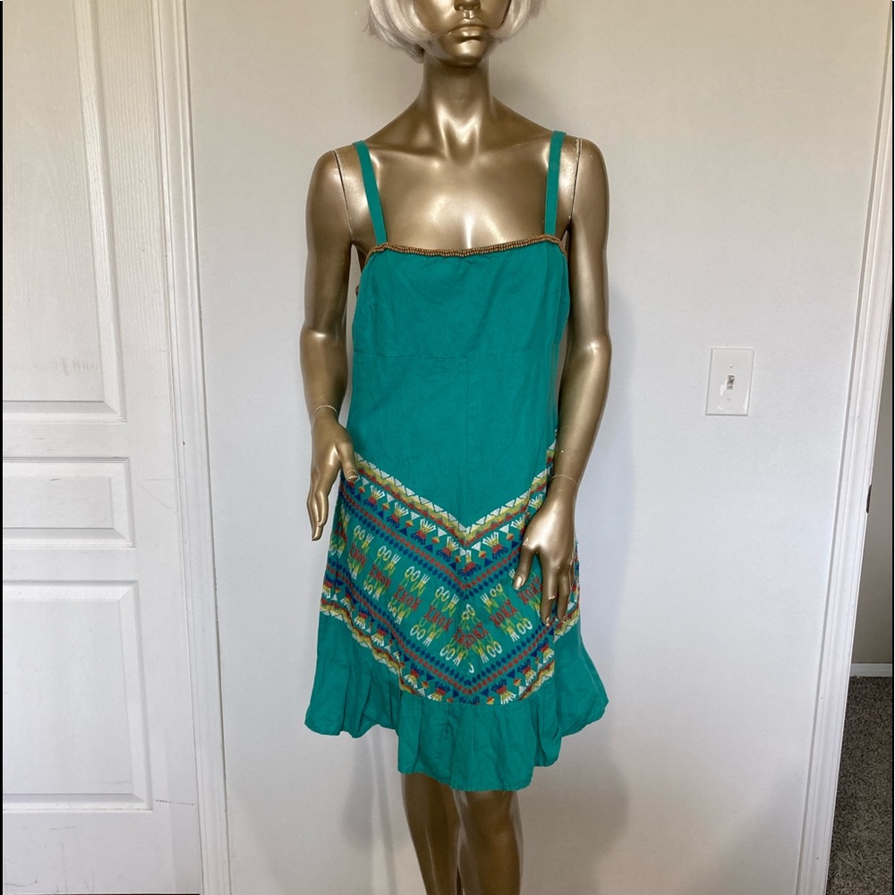 FREE PEOPLE sundress size M/L linen & cotton